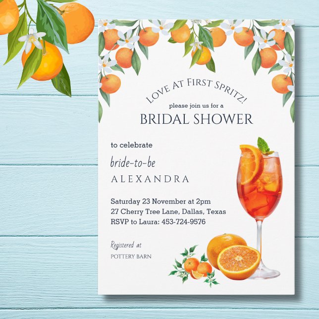 Invitación Amor a primera vista con Spritz de Aperol cítrico: (Subido por el creador)