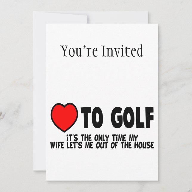 Invitación Amor Al Golf (Anverso)