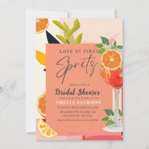 Invitación Amor al limón cítrico al primer spritz Bridal Show