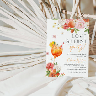 Invitación "¡Amor al primer espritz!" Fiesta Bridal Shower