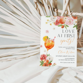 Invitación "¡Amor al primer espritz!" Fiesta Bridal Shower
