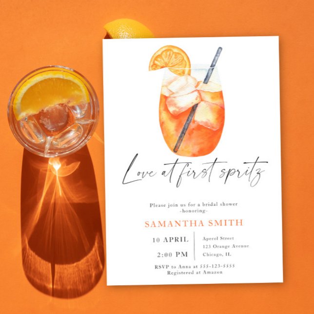 Invitación Amor al primer spritz Ducha de novia (Subido por el creador)