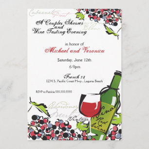 Invitación Amor al vino y a la uva