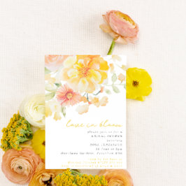 Invitación Amor amarillo veraniego en ducha de novia floral