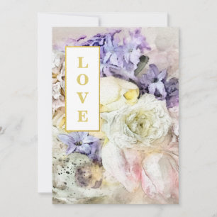 Invitación *~* AMOR AR A AR26 Flores Bouquet QR Boda RSVP