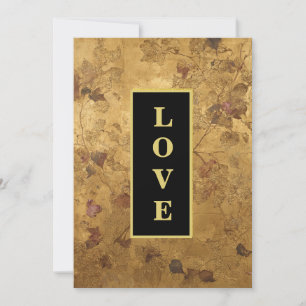 Invitación *~ AMOR AR AR66 RSVP QR Elegant Gold Boda