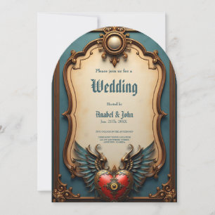 Invitación Amor atemporal, elegancia surrealista en estilo st