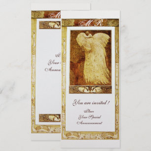 Invitación AMOR boda PEACOCK MONOGRAM Perla Blanca