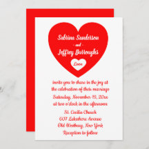 Amor Boda rojo y blanco