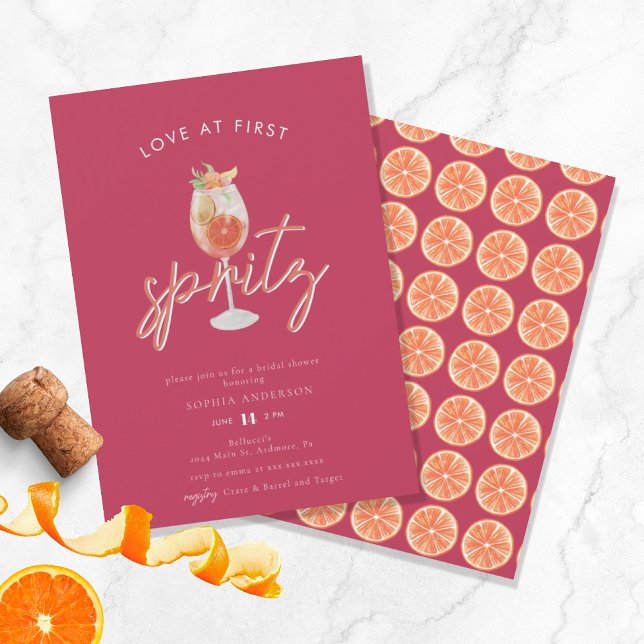 Invitación Amor caprichoso en primera ducha espritz de novia (Subido por el creador)