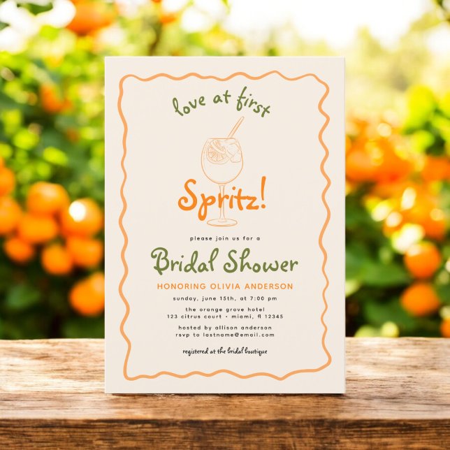 Invitación Amor caprichoso en primera ducha graciosa de novia (Subido por el creador)