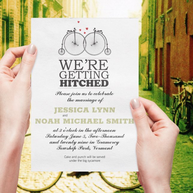 Invitación Amor de Bicicleta Vintage (Subido por el creador)