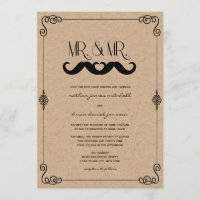 Amor de Bigote Papel Kraft Vintage Boda Gay