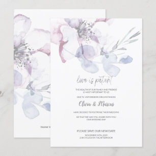 Invitación Amor de Flor de Manzano es Paciente Aplazamiento d