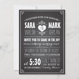 Invitación Amor de la pizarra