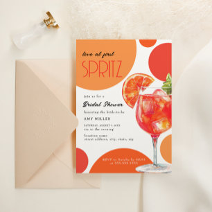 Invitación Amor de lluvia de novia a primera Spritz