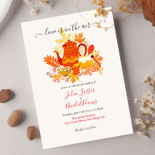 Invitación Amor de Otoño Té de Limón Fiesta de Boda