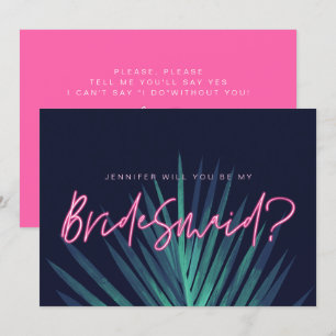 Invitación Amor Eléctrico Neon Pink ¿Serás Mi Novia?