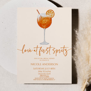 Invitación Amor Elegante En La Primera Ducha Bridal Spritz