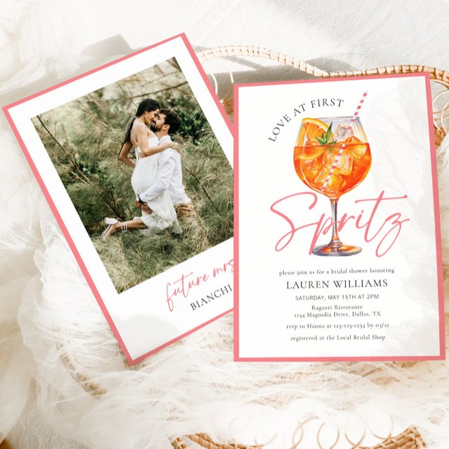Invitación Amor elegante en la primera ducha de fotos de Spri (Subido por el creador)
