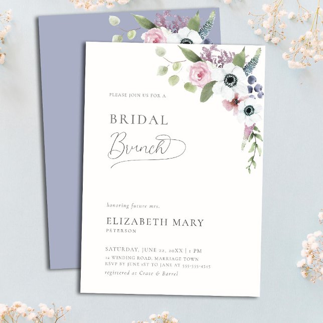 Invitación Amor en Bloom Anemones Boho Brunch Floral Bridal (Subido por el creador)