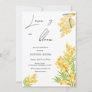 Invitación Amor En Bloom Floral Amarilla Ducha De Novias