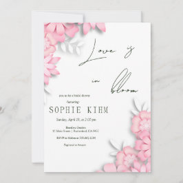 Invitación Amor En Bloom Floral Rosa Ducha De Novias