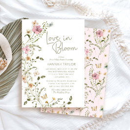 Invitación Amor En Bloom Floral Rosa Ducha De Novias