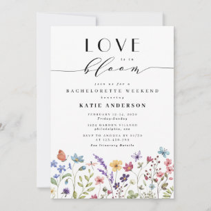 Invitación Amor en Bloom Floral Spring Bachelorette Weekend