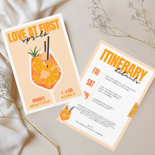 Invitación Amor en el primer fin de semana Spritz moderno de