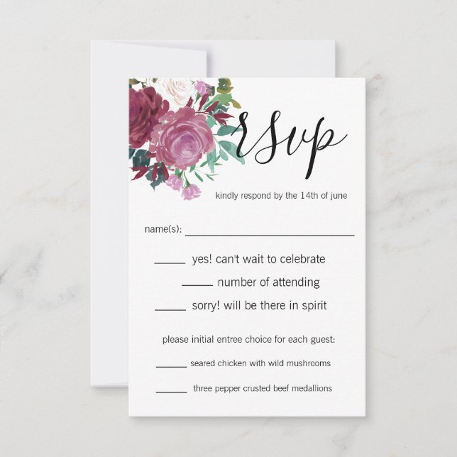 Invitación Amor en Flor (Anverso)