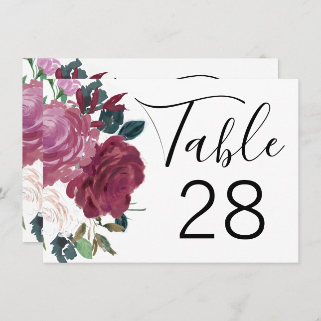 Invitación Amor en Flor (Anverso / Reverso)