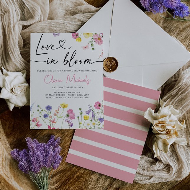 Invitación Amor en flor de novias en flor (Subido por el creador)