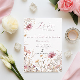 Invitación Amor en flor Ducha de novia