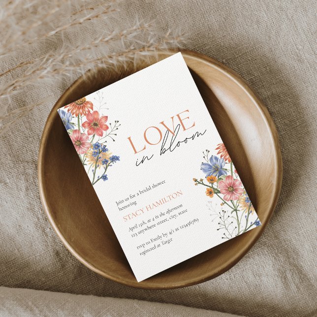 Invitación Amor en flor Flor salvaje Ducha de novias (Subido por el creador)