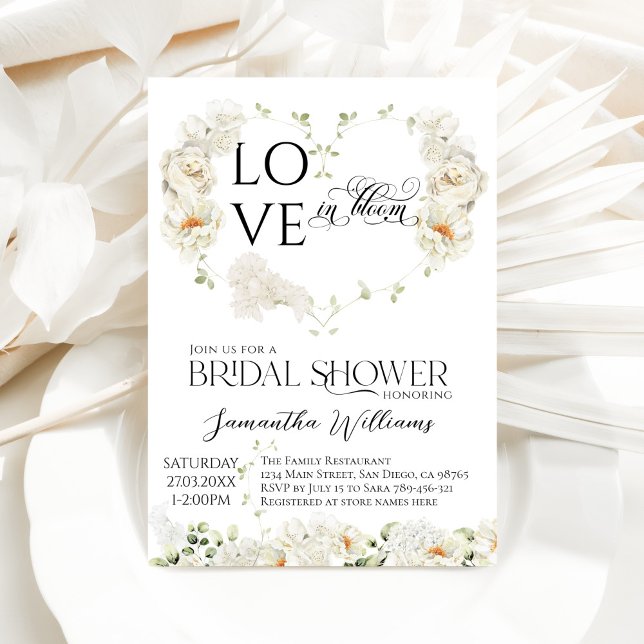 Invitación Amor en flor floral en ducha de novias (Subido por el creador)
