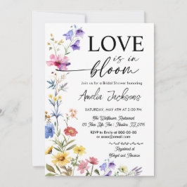 Invitación amor en flor florecillas silvestres despedida de s