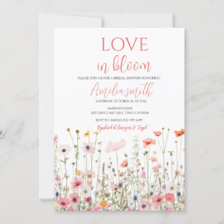 Invitación Amor en Flor Primavera Floral Verano Despedida de