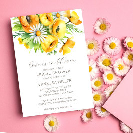 Invitación Amor en flor primavera verano flor ducha de novia
