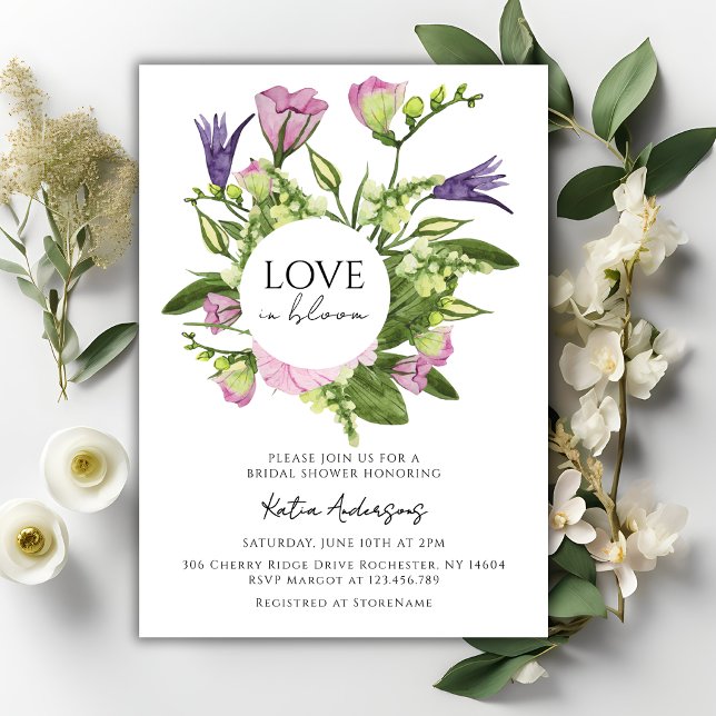 Invitación Amor en Floración Flores de Verano Primavera Despe (Subido por el creador)