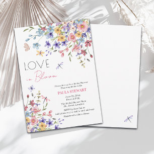 Invitación Amor en Floración Libélulas Despedida de Soltera