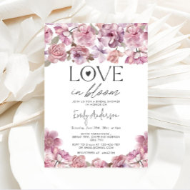 Invitación Amor En Florencia Moderna Ducha De Novias Florales