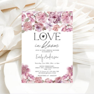 Invitación Amor En Florencia Moderna Ducha De Novias Florales