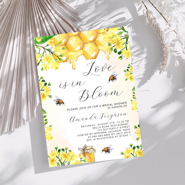 Invitación Amor en florines amarillos en flor (Subido por el creador)