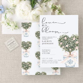 Invitación Amor en la Chinoiserie Rubor ducha de novia rosa