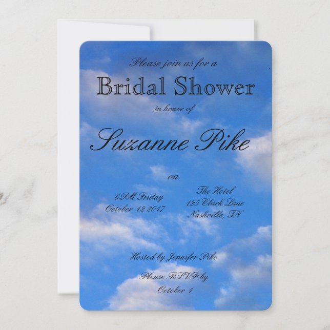 Invitación Amor en la ducha Air Bridal (Anverso)