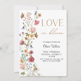 Invitación Amor en la ducha de novias en flor