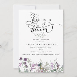 Invitación Amor en la ducha de novias en flor