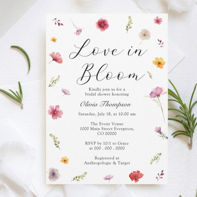 Invitación Amor en la ducha de novias en flor (Subido por el creador)