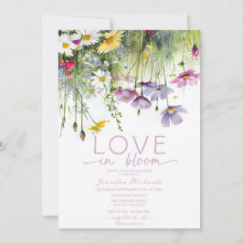 Invitación Amor en la ducha de novias en flor